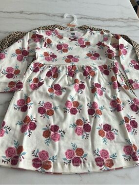 HB 3T Girls Long Sleeve Casual 100% Cotton Spring Dresses Lot Of 2 NWT